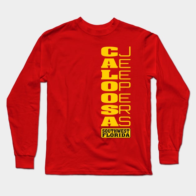 Gold Vertical Logo Long Sleeve T-Shirt by Caloosa Jeepers 